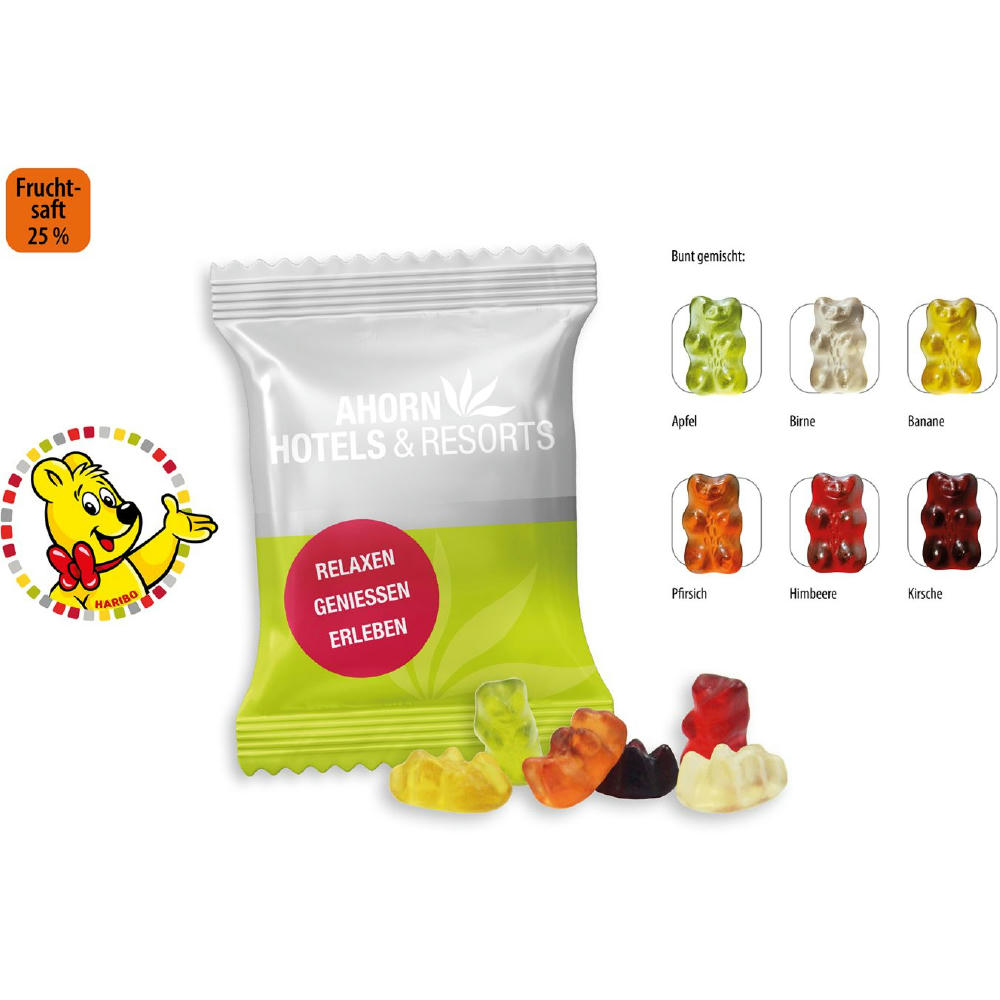 HARIBO Mini Saft-Goldbären Werbetüte,   10 g, Inhalt: HARIBO Mini Saft Goldbären