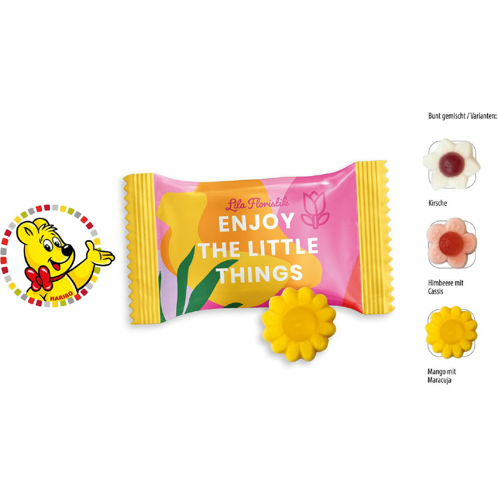 HARIBO Blumen Werbetüte,   1 Stück, Inhalt: HARIBO Blumen