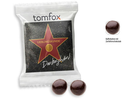 Schoko Kaffeebohnen Werbetüte,   2 Stück, Inhalt: Schoko-Kaffeebohne