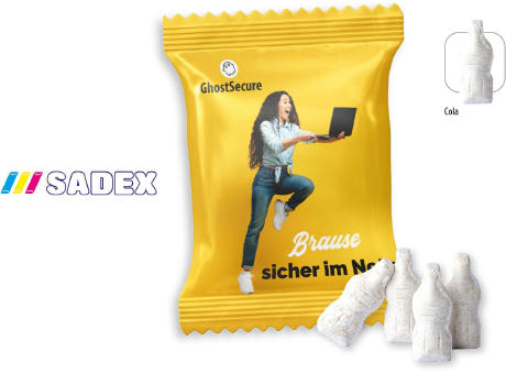 SADEX Brause Fläschchen Werbetüte,   4 Stück, Inhalt: SADEX Brause Fläschchen Cola