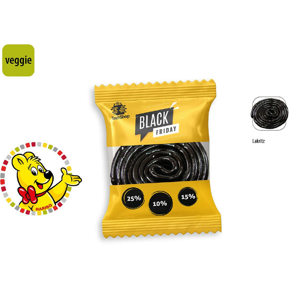 HARIBO Lakritzschnecke Werbetüte,   1 Stück, Inhalt: HARIBO Lakritzschnecke