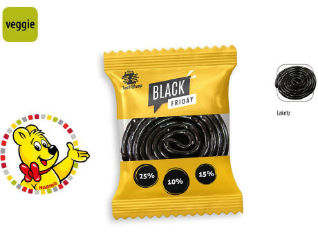 HARIBO Lakritzschnecke Werbetüte,   1 Stück, Inhalt: HARIBO Lakritzschnecke