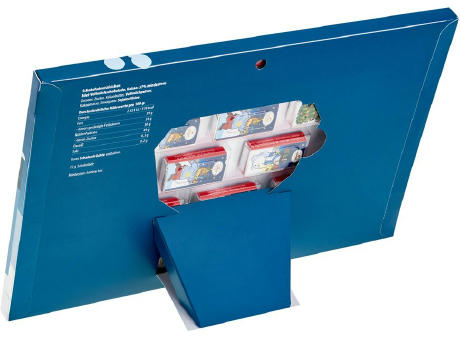 Tisch Adventskalender Heidel Schokotäfelchen individuell bedruckt,   72 g, Inhalt: Heidel Schokoladentäfelchen