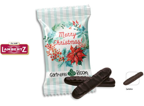 Lambertz Lebkuchen-Stäbchen Werbetüte,   2 Stück, Inhalt: Lambertz Lebkuchen-Stäbchen Zartbitter