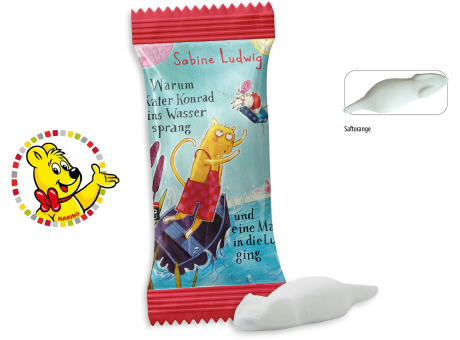 HARIBO Weiße Maus Werbetüte,   1 Stück, Inhalt: HARIBO weiße Maus