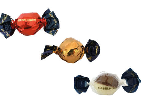 Weihnachtspralinés in Motivkartonage "Tannenbaum",   8 Stück, Inhalt: Pralinen Milchschokolade mit Cappuccinocremefüllung