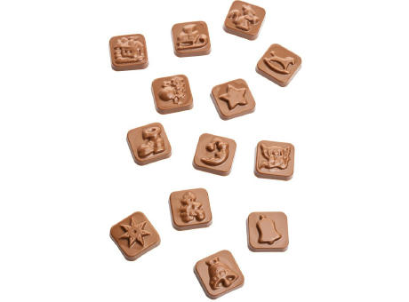 Tisch Adventskalender Standardmotiv,   60 g, Inhalt: Callebaut Vollmilch Schokolade Kalender