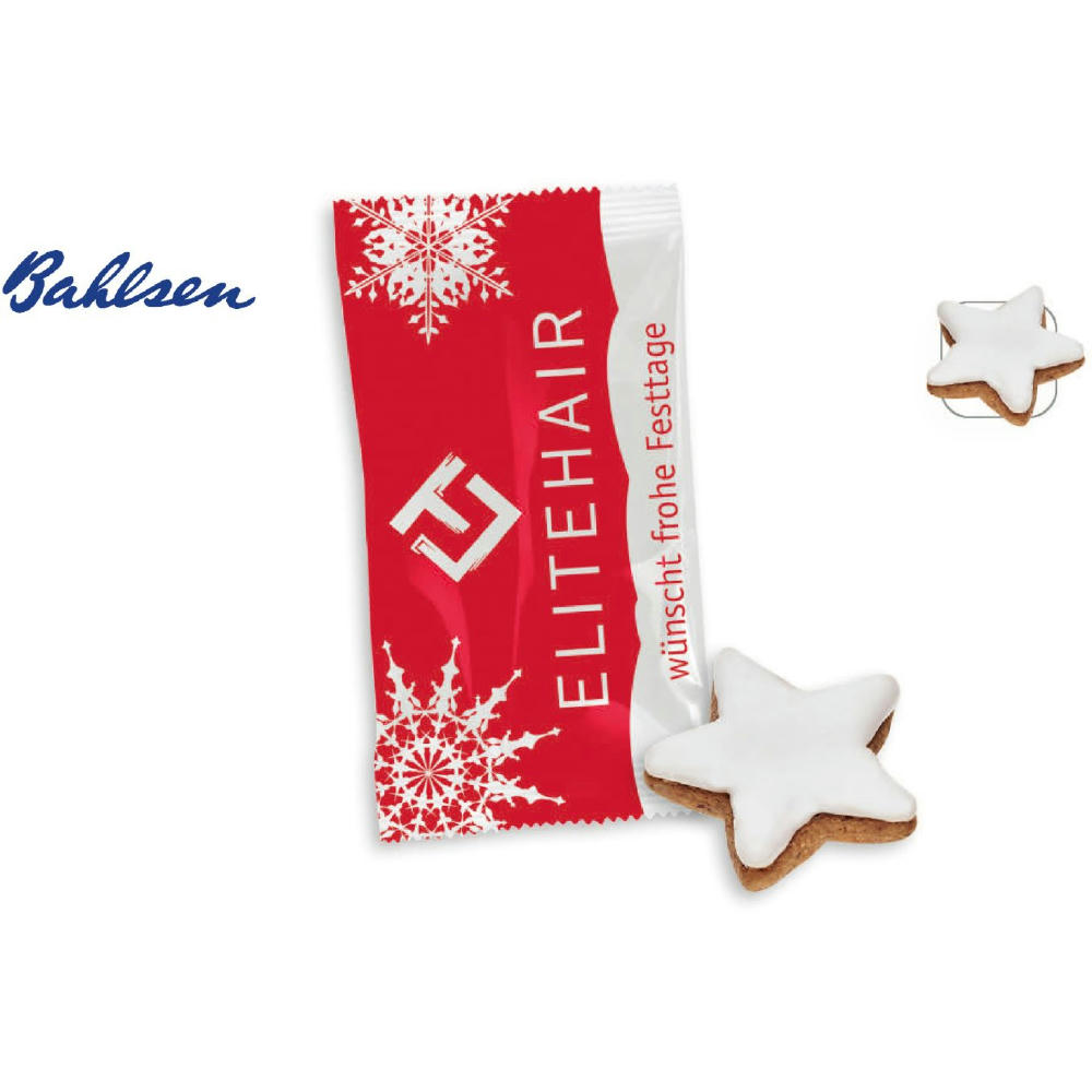 Bahlsen Zimtstern mit Zuckerguss Werbetüte,   1 Stück, Inhalt: Bahlsen Zimtstern mit Zuckerguss