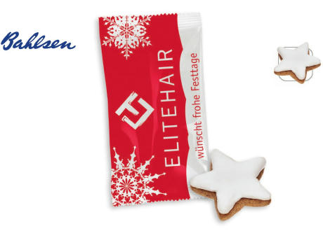 Bahlsen Zimtstern mit Zuckerguss Werbetüte,   1 Stück, Inhalt: Bahlsen Zimtstern mit Zuckerguss