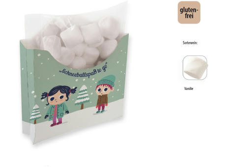 Chamallows in Werbebox,   15 g, Inhalt: Mini Marshmallow Rocky Mountain