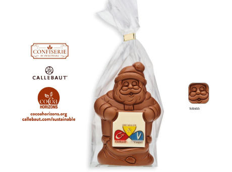 Schoko Weihnachtsmann mit Schokoschild,   1 Stück, Inhalt: Weihnachtsmann 80 g