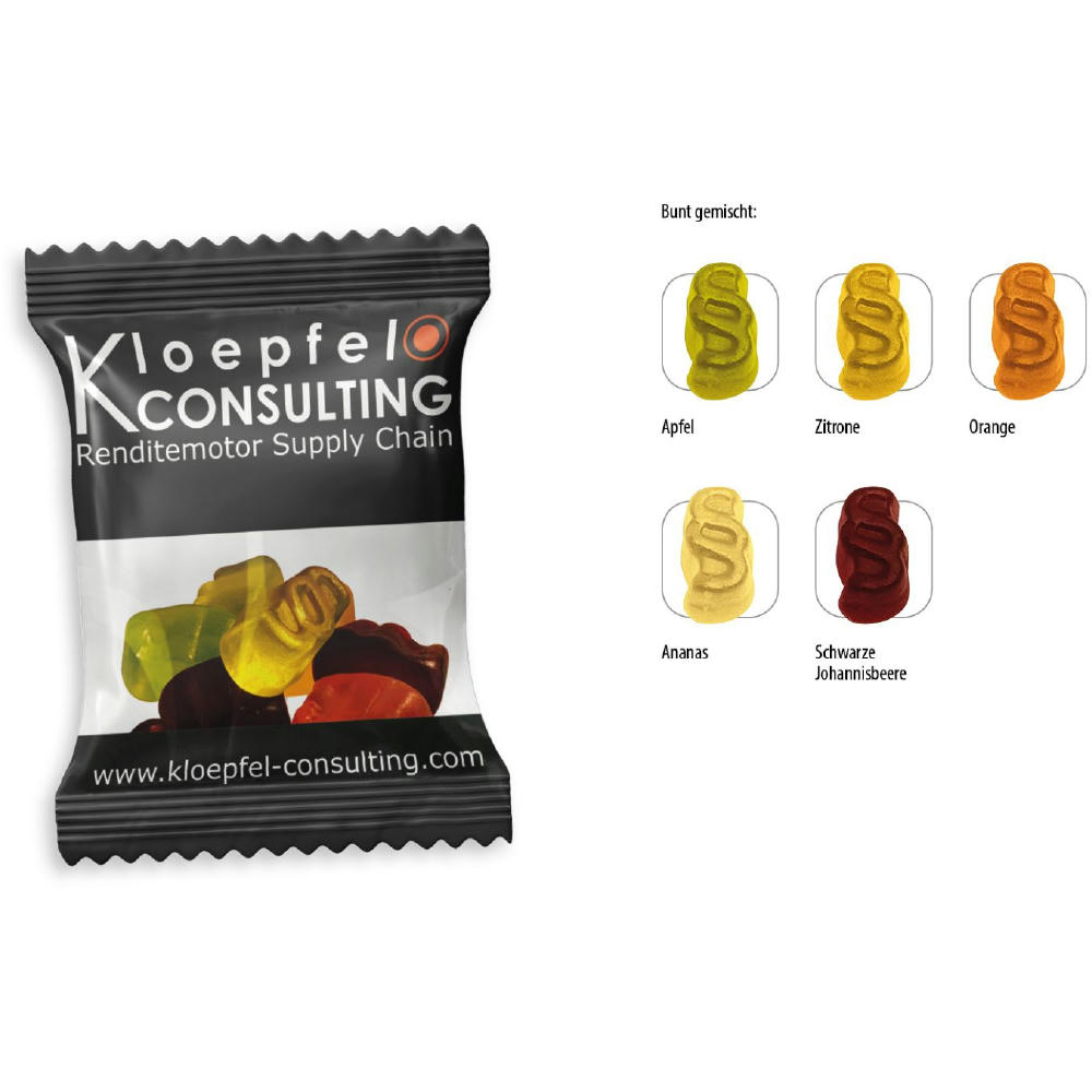 Fruchtgummi Paragraph Werbetüte,   10 g, Inhalt: Fruchtgummi Paragraph