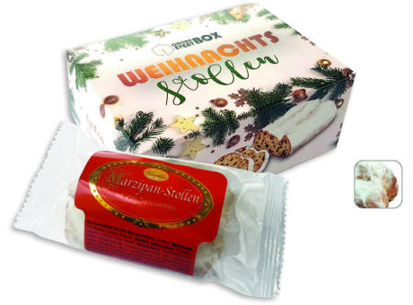Mini Stollen Präsentbox,   1 Stück, Inhalt: Christstollen