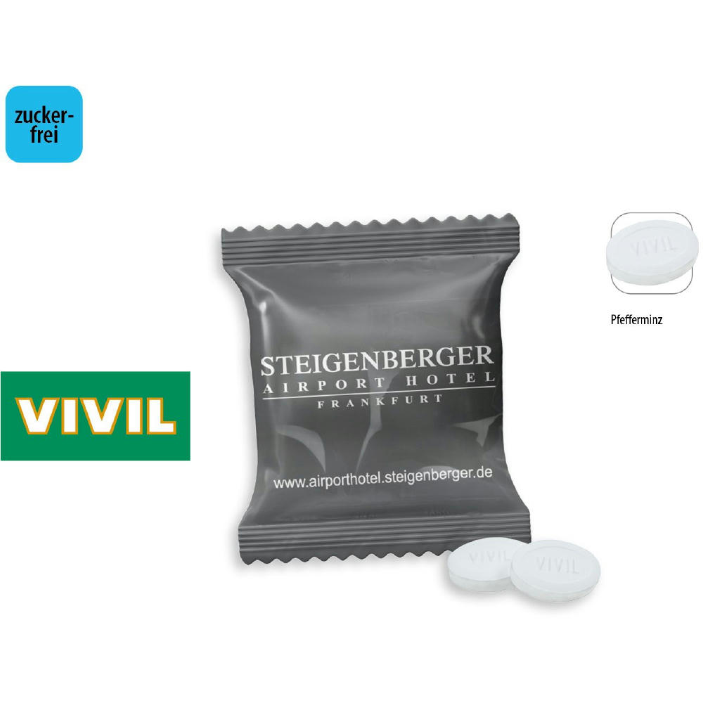 VIVIL Extra Strong zuckerfrei 2 Stück Werbetüte,   2 Stück, Inhalt: VIVIL Extra Strong, zuckerfrei