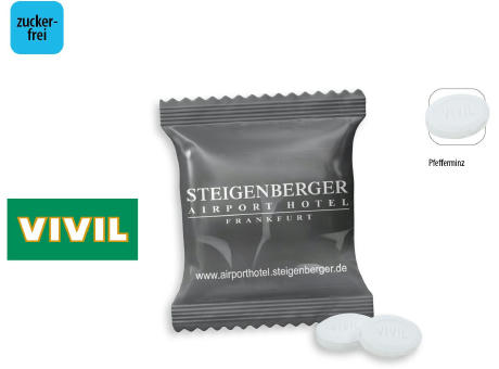 VIVIL Extra Strong zuckerfrei 2 Stück Werbetüte,   2 Stück, Inhalt: VIVIL Extra Strong, zuckerfrei