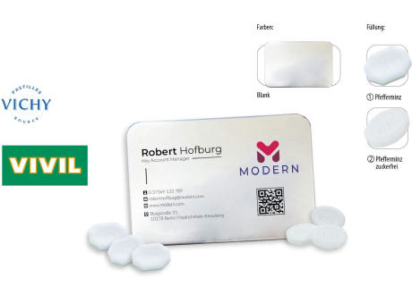 Visitbox, blank 27 g, Inhalt: VIVIL Extra Strong, zuckerfrei (Dose)