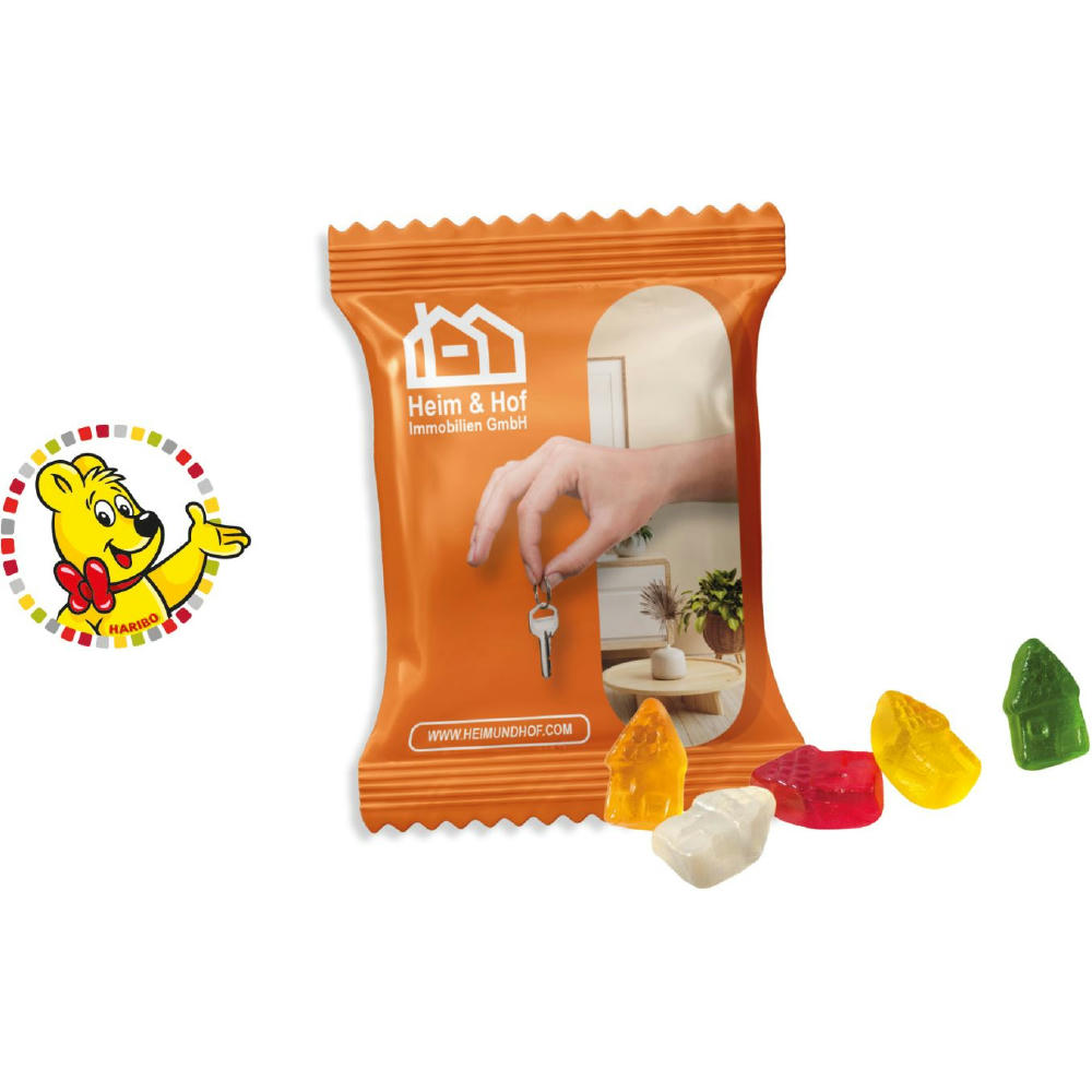 HARIBO Standardformen Werbetüte,   10 g, Inhalt: HARIBO Häuser