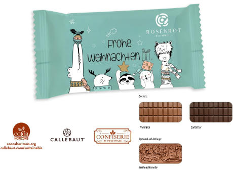 Schokolade 100 g Tafel im Flowpack,   1 Stück, Inhalt: Callebaut Vollmilch