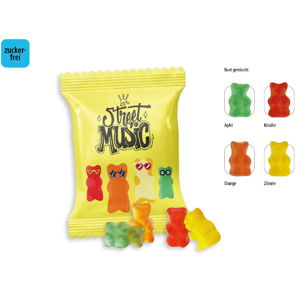 Gummibärchen zuckerfrei Werbetüte,   10 g, Inhalt: Gummibärchen zuckerfrei