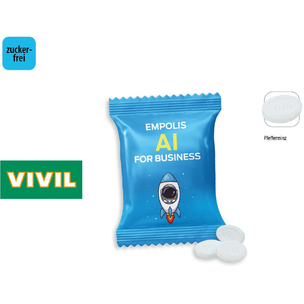 VIVIL Extra Strong zuckerfrei 10 g Werbetüte,   10 g, Inhalt: VIVIL Extra Strong, zuckerfrei