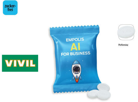 VIVIL Extra Strong zuckerfrei 10 g Werbetüte,   10 g, Inhalt: VIVIL Extra Strong, zuckerfrei