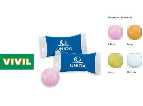 VIVIL Kaudragee Flowpack,   1 Stück, Inhalt: VIVIL Kaudragee bunt gemischt
