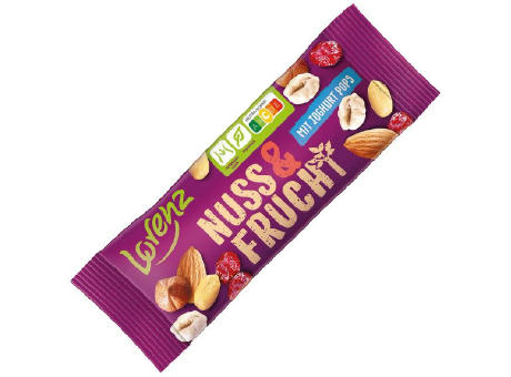 LORENZ Snack Box im Schuber,   40 g, Inhalt: Nuss & Frucht mit Joghurt Pops