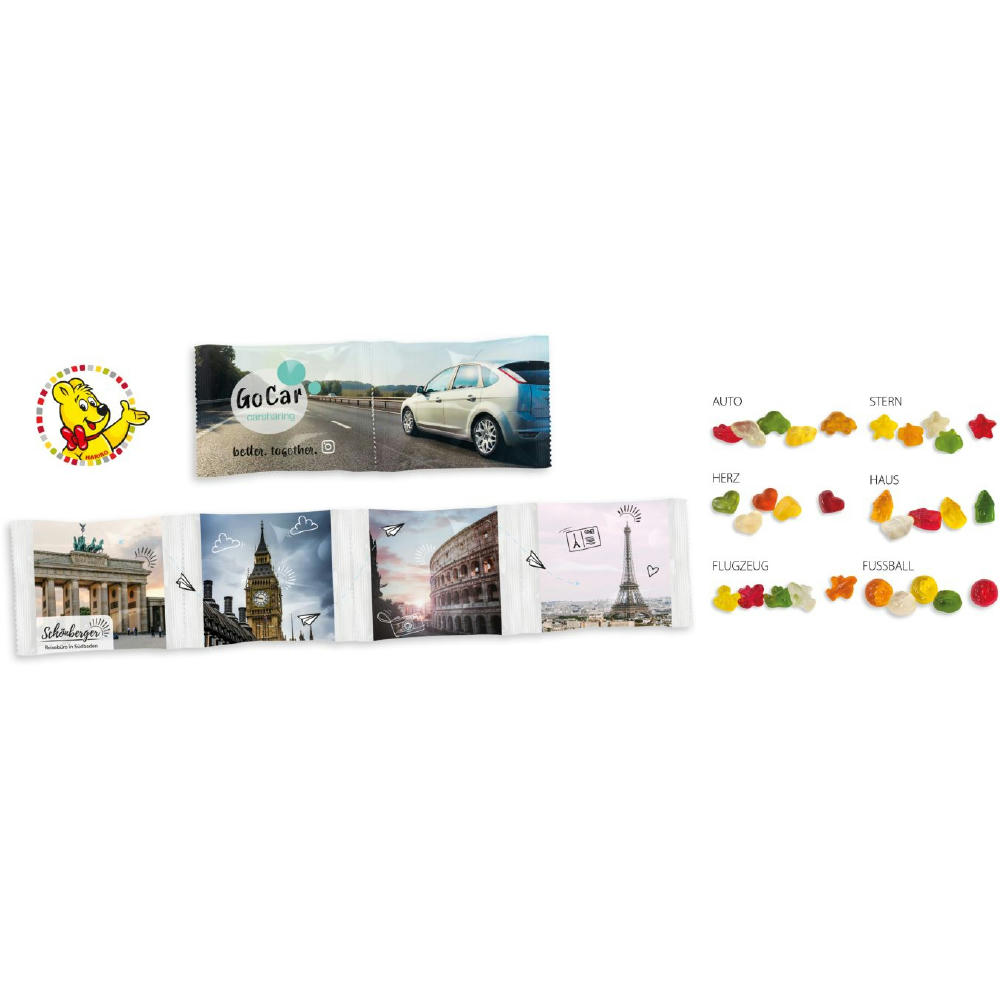 HARIBO Kettenbeutel 4er,   20 g, Inhalt: HARIBO Häuser