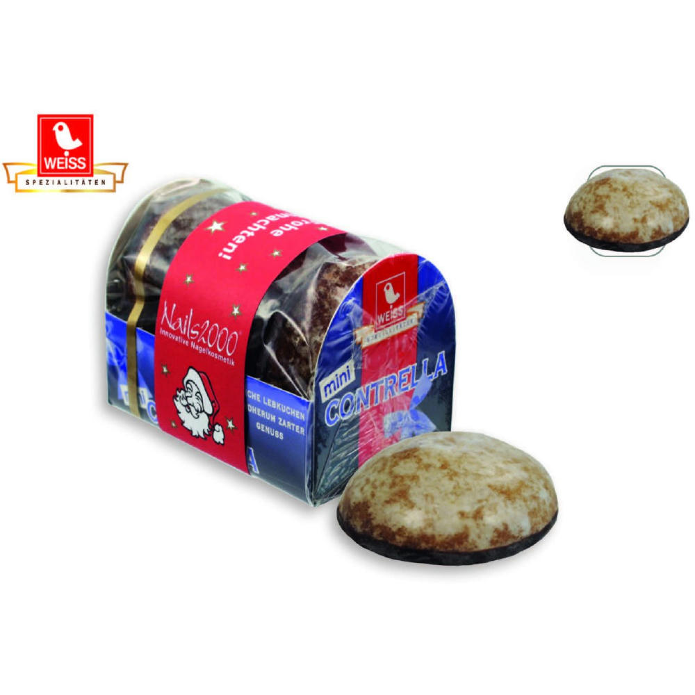 4er Lebkuchenbox,   4 Stück, Inhalt: Weiss Lebkuchen Mini-Contrella