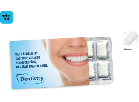 Kaugummi zuckerfrei Blister 12er im Schuber,   12 Stück im Blister, Inhalt: Kaugummi Blister (12er)