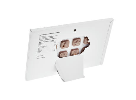 Tisch Adventskalender individuell bedruckt,   60 g, Inhalt: Callebaut Vollmilch Schokolade Kalender
