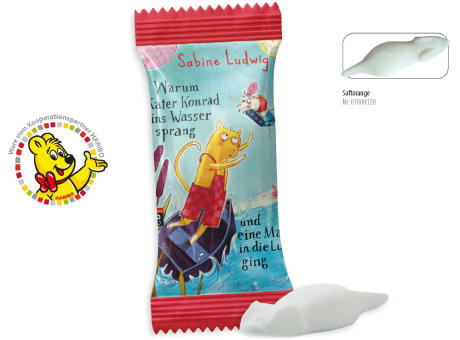 HARIBO Weiße Maus Werbetüte,   1 Stück, Inhalt: HARIBO weiße Maus