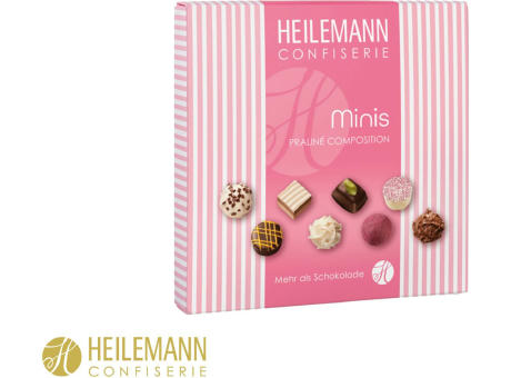 Heilemann Mini Pralinés im Schuber, pink/weiß 91 g, Inhalt: Heilemann Mini Pralinés