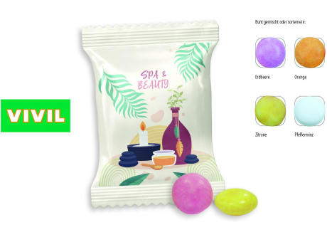 VIVIL Kaudragee Werbetüte,   2 Stück, Inhalt: VIVIL Kaudragee Pfefferminz