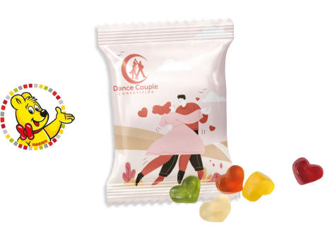 HARIBO Standardformen Werbetüte,   10 g, Inhalt: HARIBO Herzen bunt gemischt