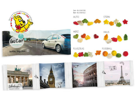 HARIBO Kettenbeutel 4er,   20 g, Inhalt: HARIBO Smileys