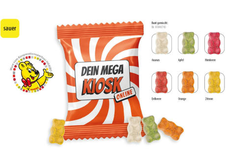HARIBO Goldbären Die Sauren Werbetüte,   10 g, Inhalt: HARIBO Goldbären Die Sauren