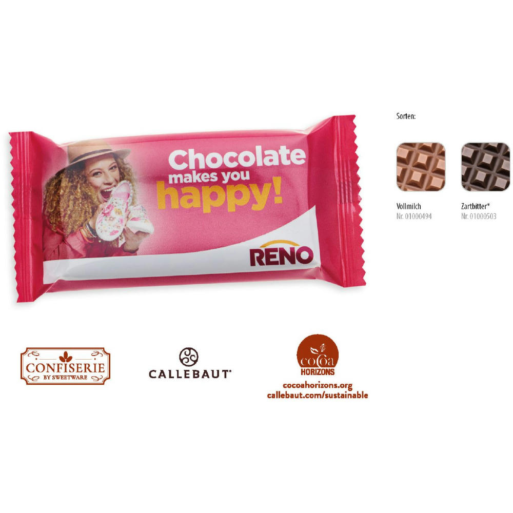 Schokolade 40 g Tafel,   1 Stück, Inhalt: Callebaut Vollmilch