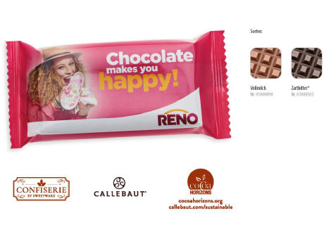 Schokolade 40 g Tafel,   1 Stück, Inhalt: Callebaut Vollmilch