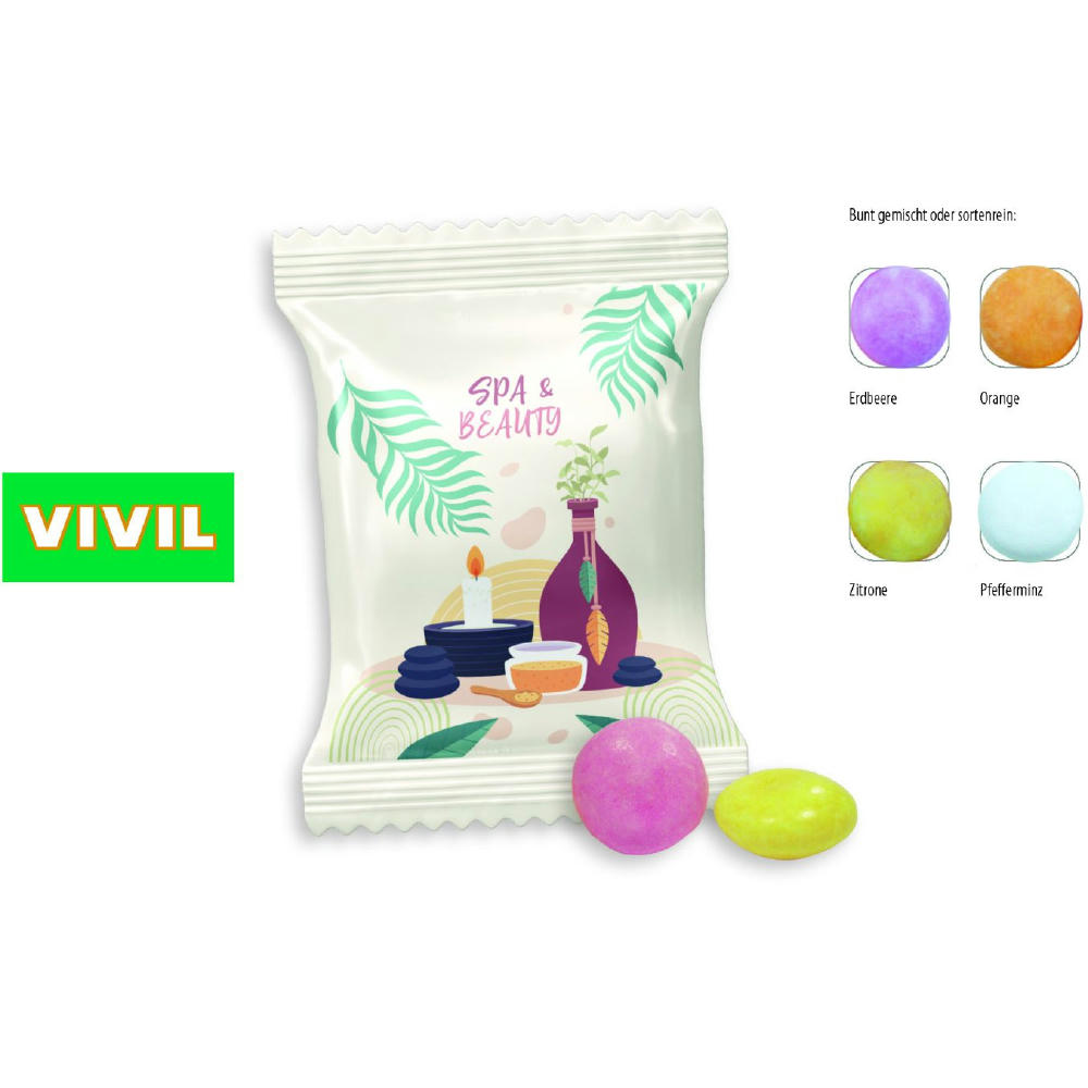 VIVIL Kaudragee Werbetüte,   2 Stück, Inhalt: VIVIL Kaudragee Orange