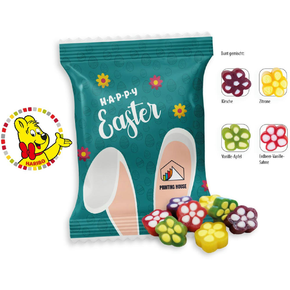 HARIBO Bunte Blümchen Werbetüte,   10 g, Inhalt: HARIBO Bunte Blümchen