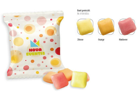 Kaubonbons Fruchtmix Werbetüte,   5 Stück, Inhalt: Kaubonbons Fruchtmix