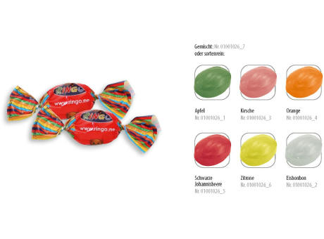 Bonbon Wickler,   1 Stück, Inhalt: Bonbon Zitrone