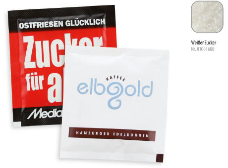 Zuckertütchen,   3,6 g, Inhalt: Zucker weiß