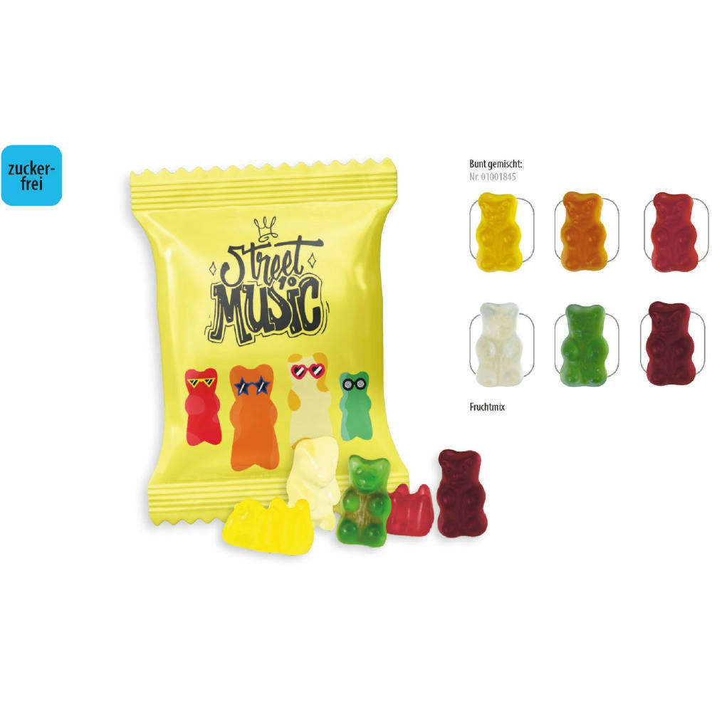 Gummibärchen zuckerfrei Werbetüte,   12 g, Inhalt: Gummibärchen zuckerfrei