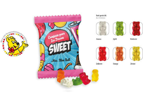 HARIBO Mini Goldbären Werbetüte,   6,5 g, Inhalt: HARIBO Mini Goldbären bunt gemischt