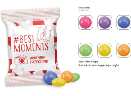 Mini-Schokolinsen Werbetüte,   10 g, Inhalt: Schokolinsen Mini