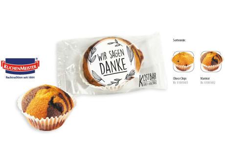 Mini Muffin im Flowpack,   1 Stück, Inhalt: Mini Muffin Choco Chips