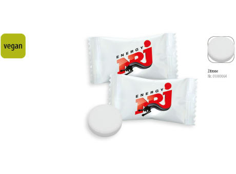 Traubenzucker Rund Flowpack,   1 Stück, Inhalt: Traubenzucker Rund Zitrone vegan