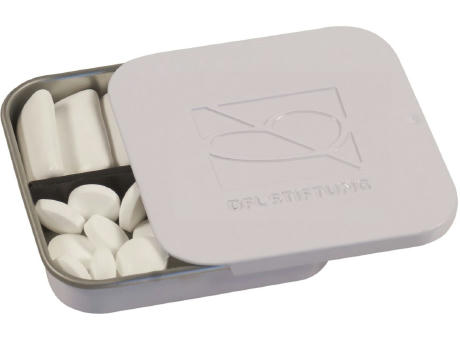 Twin Tin geprägt, schwarz individuell, Inhalt: Pfefferminzdragees (Dose)